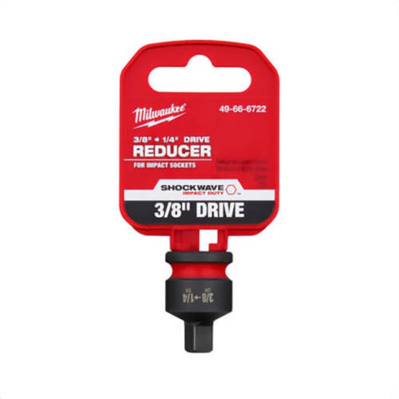 Milwaukee 49-66-6722 ShockWave Impact Duty Reducer, 3/8 in Drive, 1/4 in Output Drive