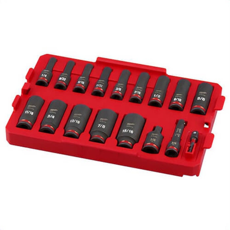 Milwaukee 49-66-6815 49-66 Socket Tray Set, 6 Points, 17 pc