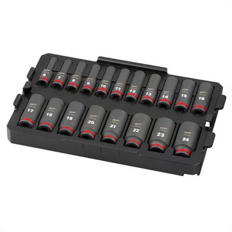 Milwaukee 49-66-6816 49-66 Socket Tray Set, 6 Points, 19 pc
