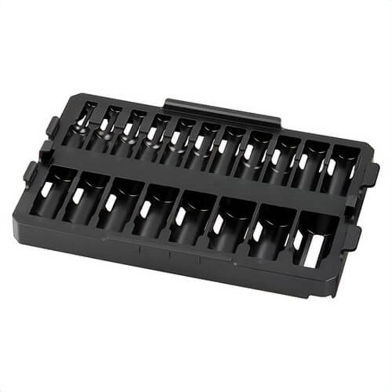 Milwaukee 49-66-6831 49-66 Socket Tray, 3/8 in Drive, 19 pc, 11.99 in OAL