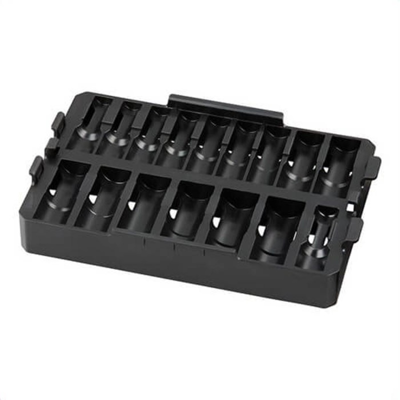 Milwaukee 49-66-6833 49-66 Socket Tray, 1/2 in Drive, 16 pc, 11.99 in OAL