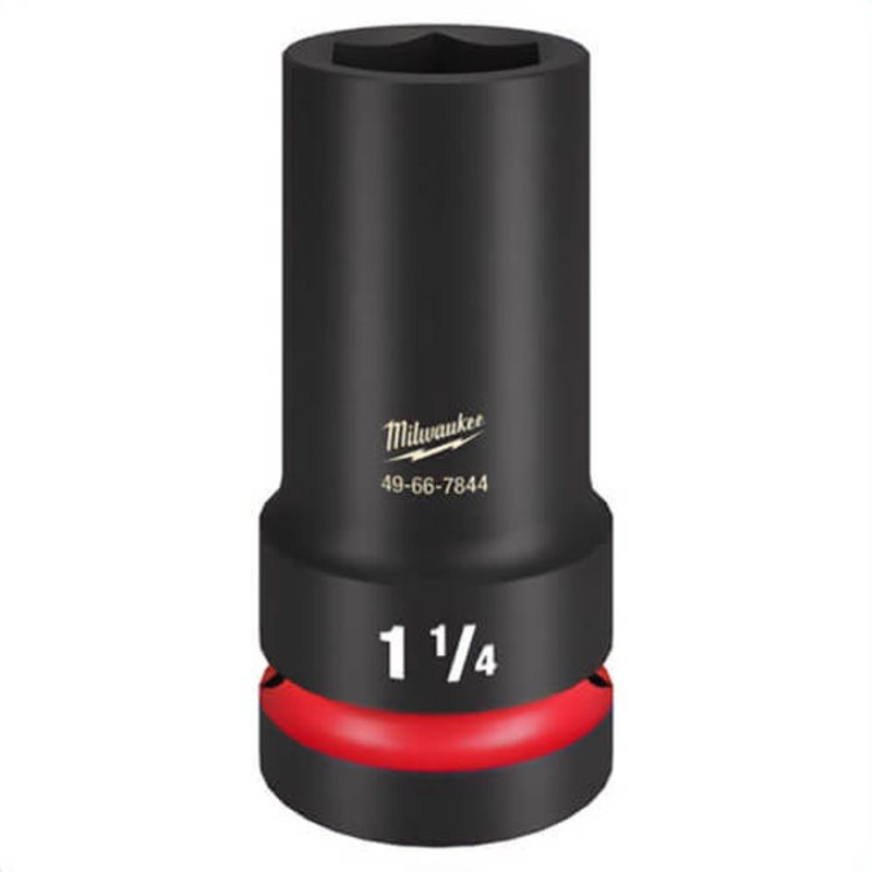 Milwaukee 49-66-7844 ShockWave Impact Duty Thin Wall Extra Deep 6-Point Socket, 1 in Drive, 1-1/4 in