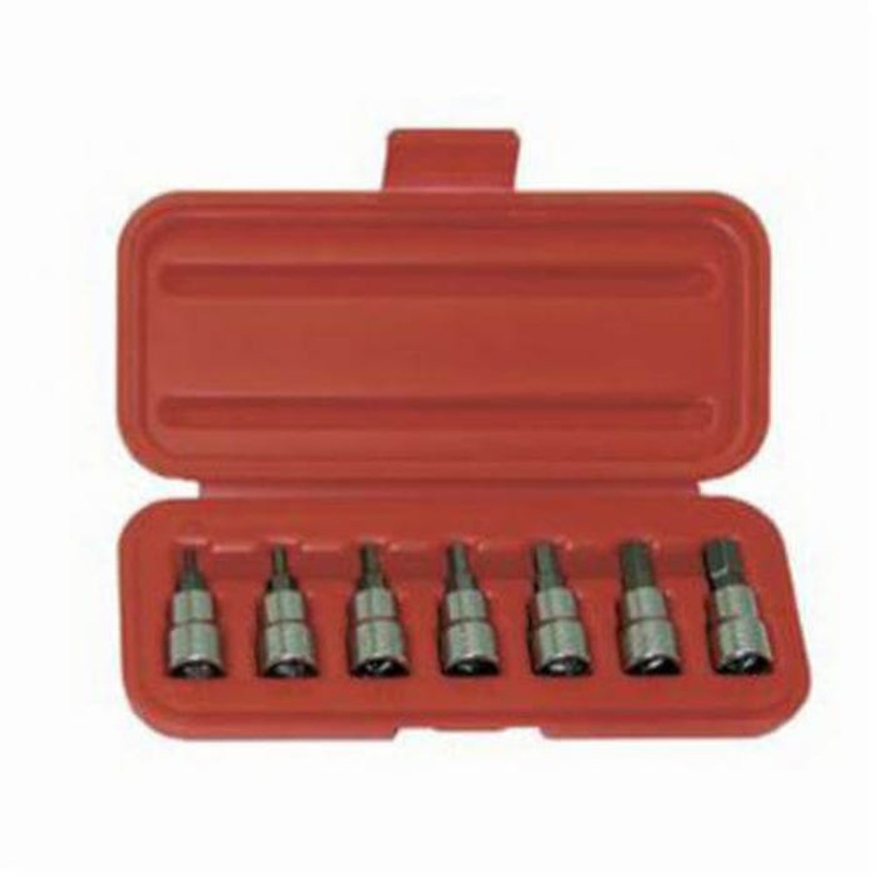 Wright 305 Socket Bit Set, 1/8 to 3/8 in Hex, 3/8 in Drive