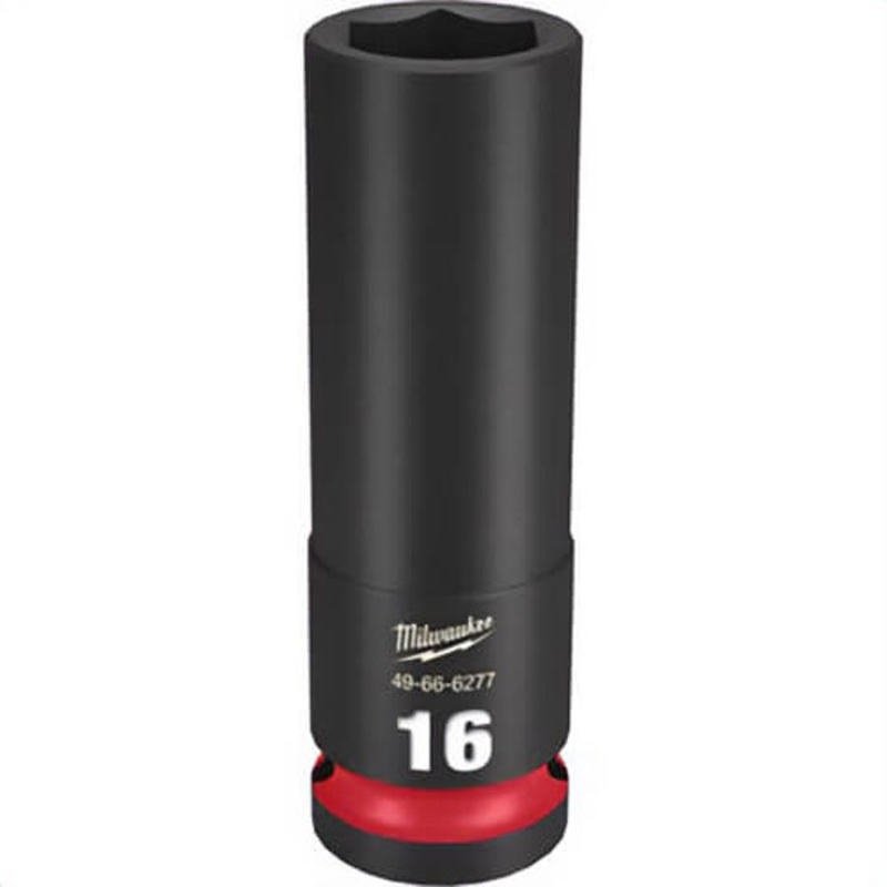 Milwaukee 49-66-6277 ShockWave Impact Duty Socket, 1/2 in Hex Drive, 16 mm Deep Socket, 6 Points