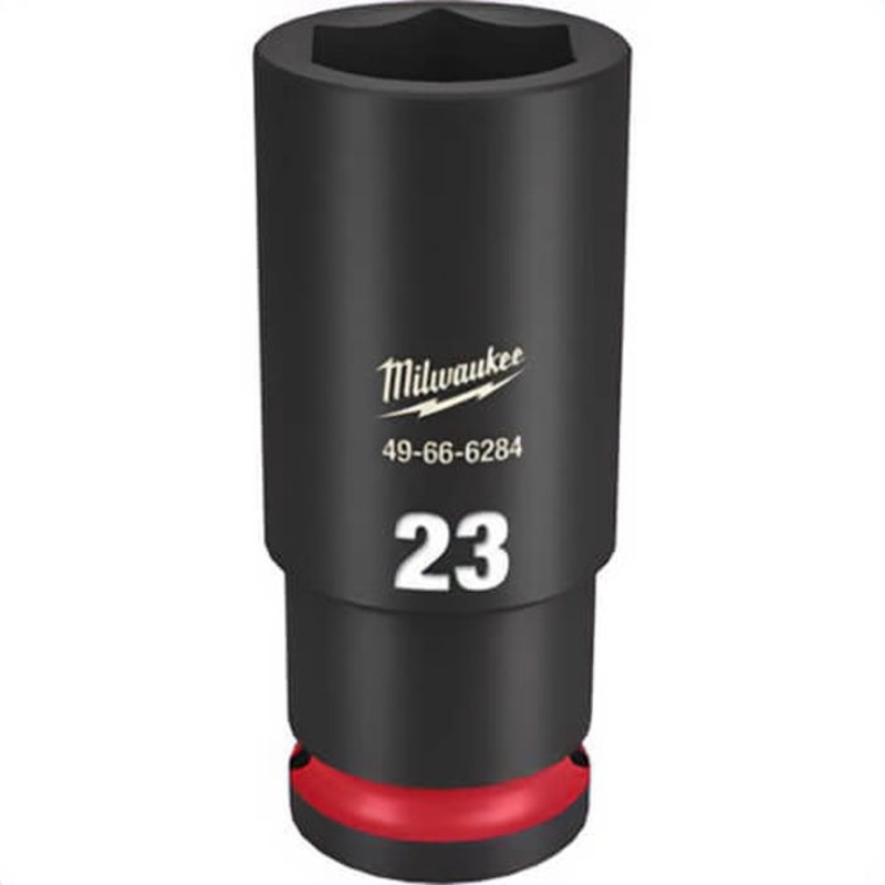 Milwaukee 49-66-6284 ShockWave Impact Duty Socket, 1/2 in Hex Drive, 23 mm Deep Socket, 6 Points