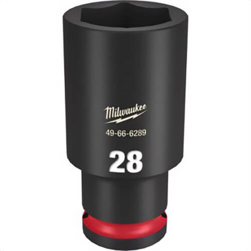 Milwaukee 49-66-6289 ShockWave Impact Duty Socket, 1/2 in Hex Drive, 28 mm Deep Socket, 6 Points