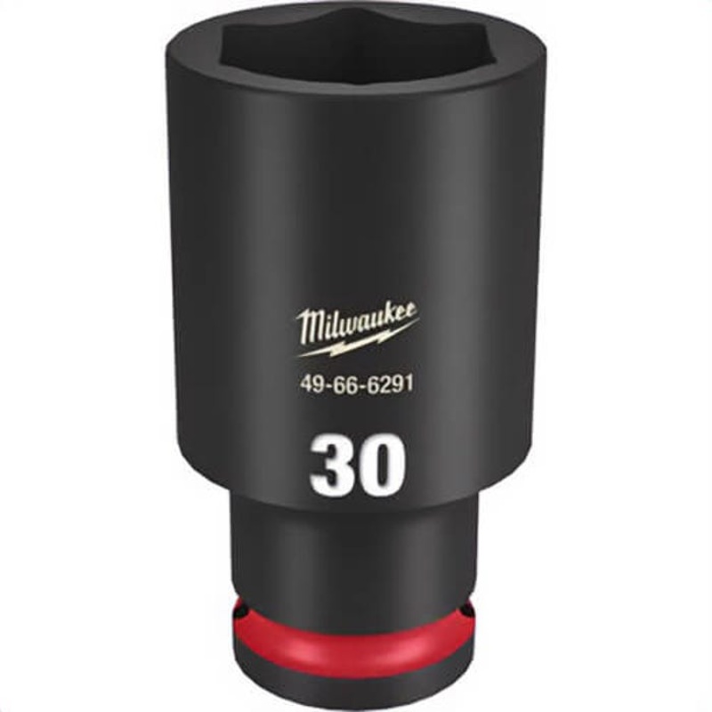 Milwaukee 49-66-6291 ShockWave Impact Duty Socket, 1/2 in Hex Drive, 30 mm Deep Socket, 6 Points