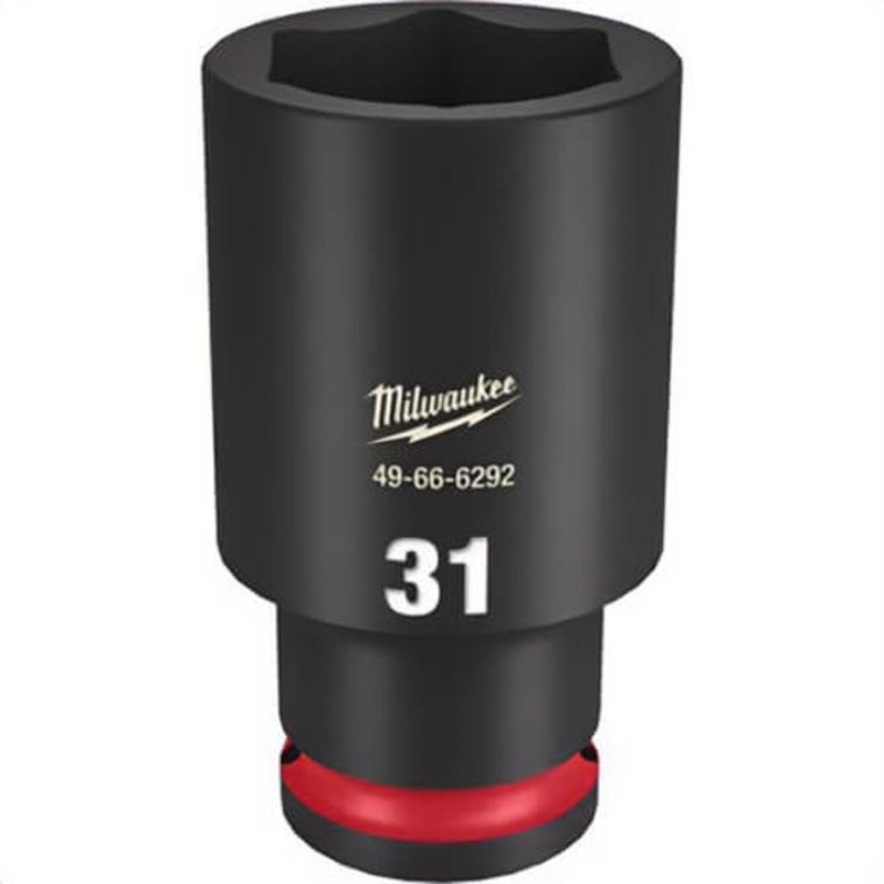 Milwaukee 49-66-6292 ShockWave Impact Duty Socket, 1/2 in Hex Drive, 31 mm Deep Socket, 6 Points