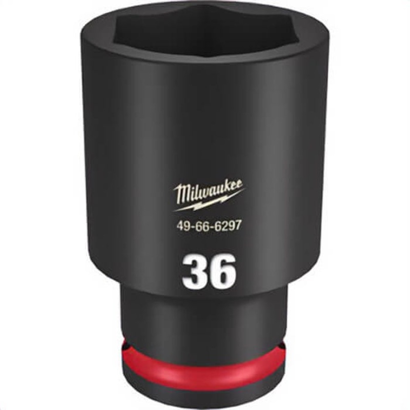 Milwaukee 49-66-6297 ShockWave Impact Duty Socket, 1/2 in Hex Drive, 36 mm Deep Socket, 6 Points