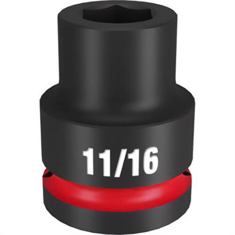 Milwaukee 49-66-6302 ShockWave Impact Duty Socket, 3/4 in Hex Drive, 11/16 in Standard Socket, 6 Points