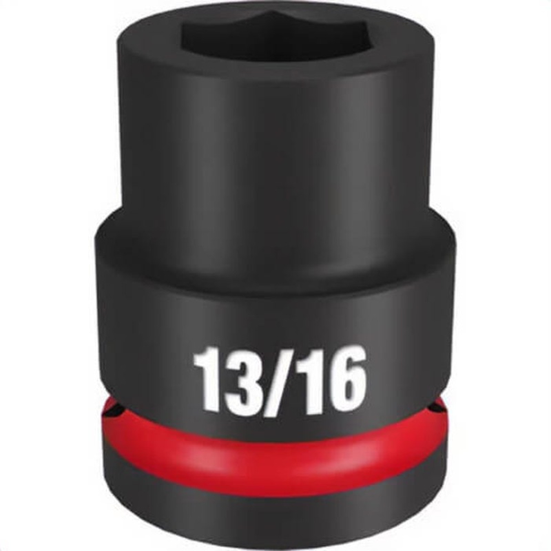 Milwaukee 49-66-6304 ShockWave Impact Duty Socket, 3/4 in Hex Drive, 13/16 in Standard Socket, 6 Points