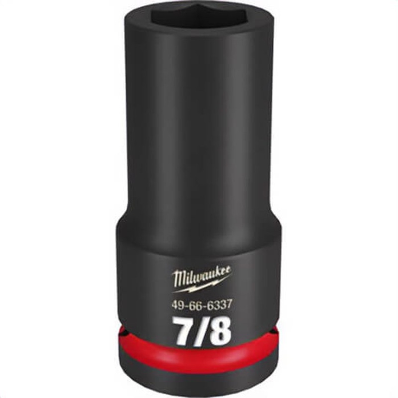Milwaukee 49-66-6337 ShockWave Impact Duty Socket, 3/4 in Hex Drive, 7/8 in Deep Socket, 6 Points