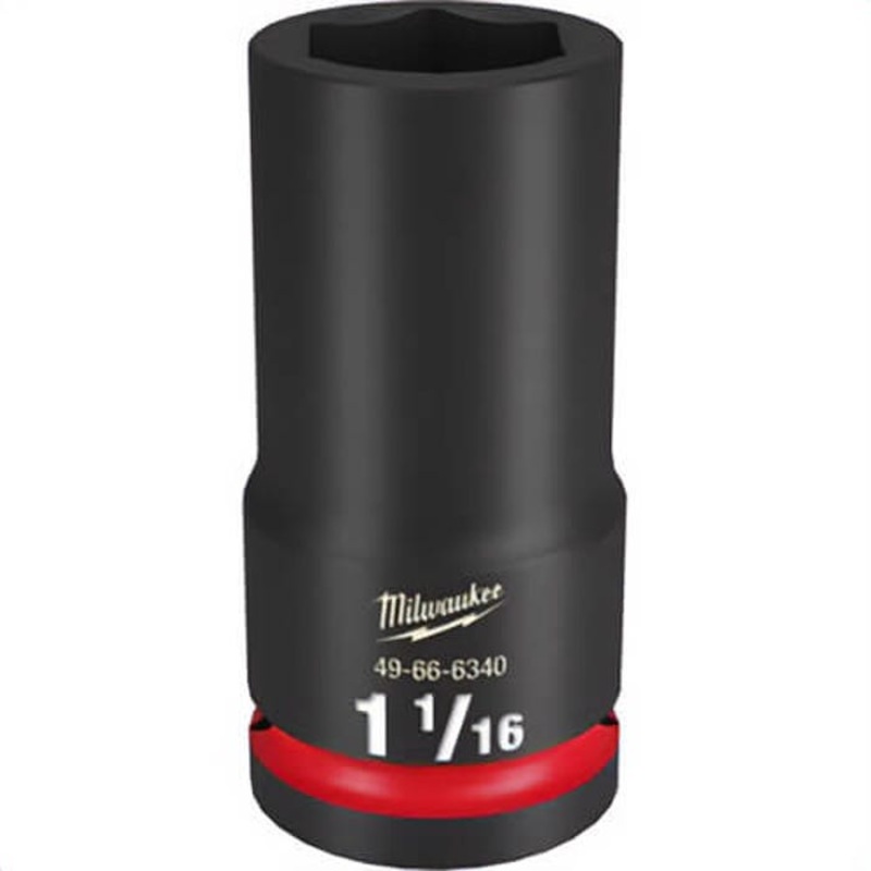 Milwaukee 49-66-6340 ShockWave Impact Duty Socket, 3/4 in Hex Drive, 1-1/16 in Deep Socket, 6 Points