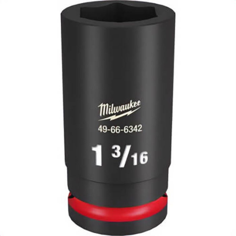 Milwaukee 49-66-6342 ShockWave Impact Duty Socket, 3/4 in Hex Drive, 1-3/16 in Deep Socket, 6 Points