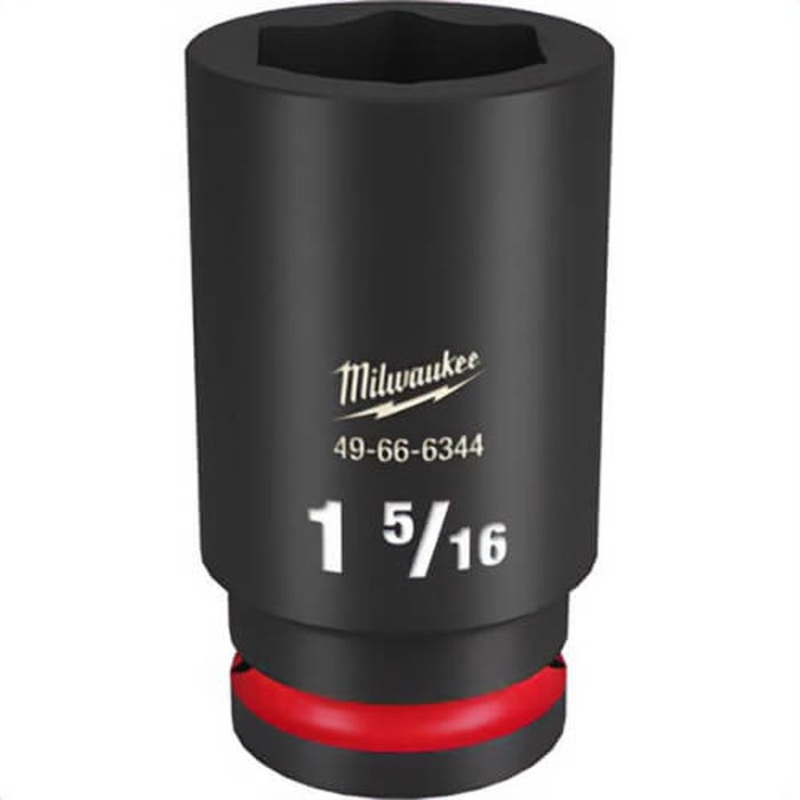 Milwaukee 49-66-6344 ShockWave Impact Duty Socket, 3/4 in Hex Drive, 1-5/16 in Deep Socket, 6 Points