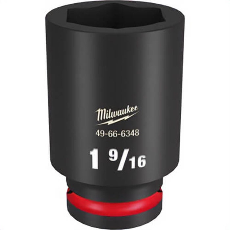Milwaukee 49-66-6348 ShockWave Impact Duty Socket, 3/4 in Hex Drive, 1-9/16 in Deep Socket, 6 Points