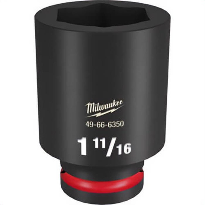 Milwaukee 49-66-6350 ShockWave Impact Duty Socket, 3/4 in Hex Drive, 1-11/16 in Deep Socket, 6 Points