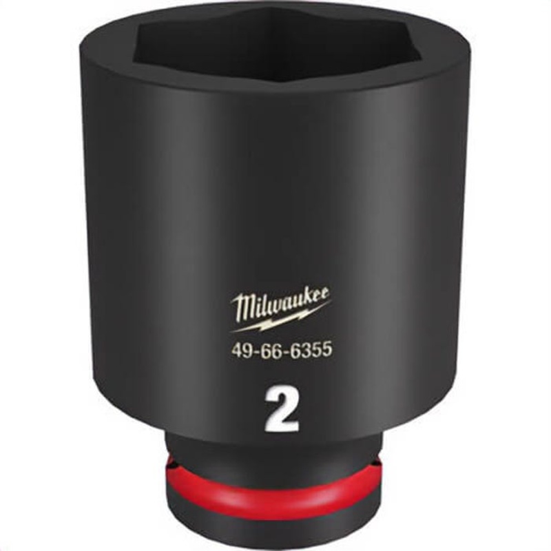 Milwaukee 49-66-6355 ShockWave Impact Duty Socket, 3/4 in Hex Drive, 2 in Deep Socket, 6 Points