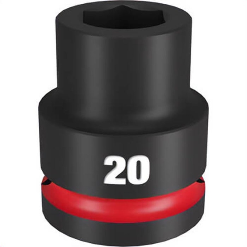 Milwaukee 49-66-6358 ShockWave Impact Duty Socket, 3/4 in Hex Drive, 20 mm Standard Socket, 6 Points