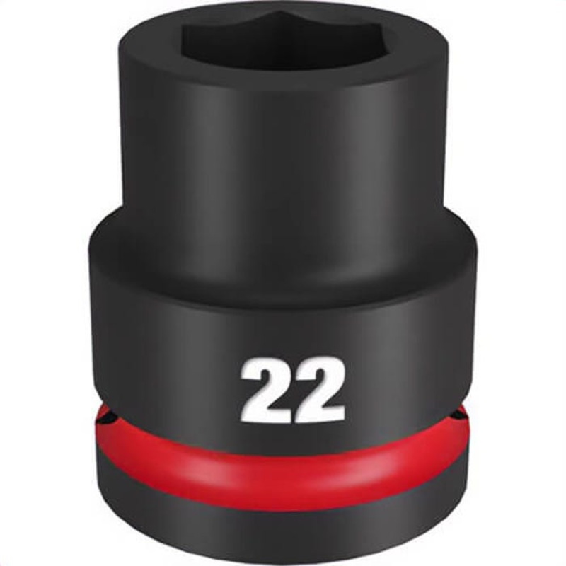 Milwaukee 49-66-6360 ShockWave Impact Duty Socket, 3/4 in Hex Drive, 22 mm Standard Socket, 6 Points
