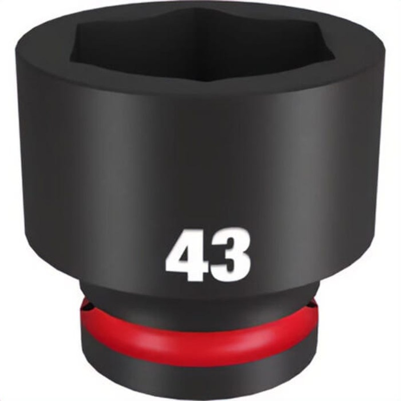 Milwaukee 49-66-6381 ShockWave Impact Duty Socket, 3/4 in Hex Drive, 43 mm Standard Socket, 6 Points