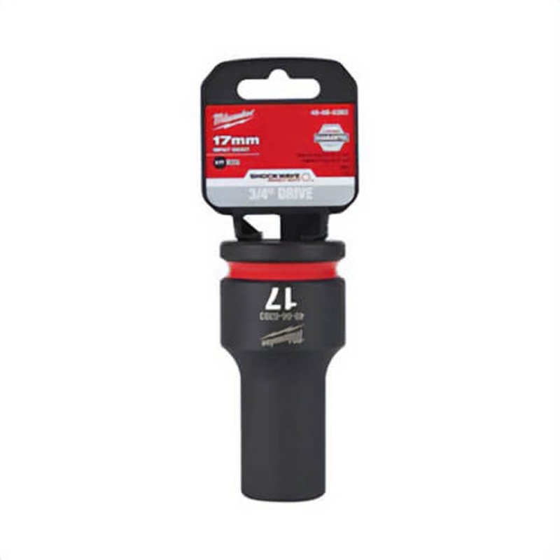 Milwaukee 49-66-6393 ShockWave Impact Duty Socket, 3/4 in Hex Drive, 17 mm Deep Socket, 6 Points
