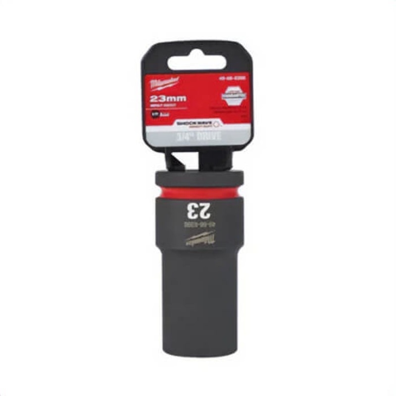 Milwaukee 49-66-6398 ShockWave Impact Duty Socket, 3/4 in Hex Drive, 23 mm Deep Socket, 6 Points