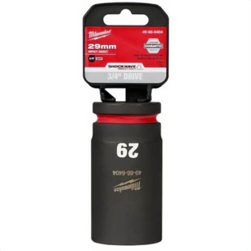 Milwaukee 49-66-6404 ShockWave Impact Duty Socket, 3/4 in Hex Drive, 29 mm Deep Socket, 6 Points