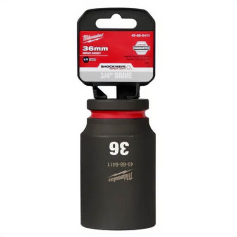 Milwaukee 49-66-6411 ShockWave Impact Duty Socket, 3/4 in Hex Drive, 36 mm Deep Socket, 6 Points