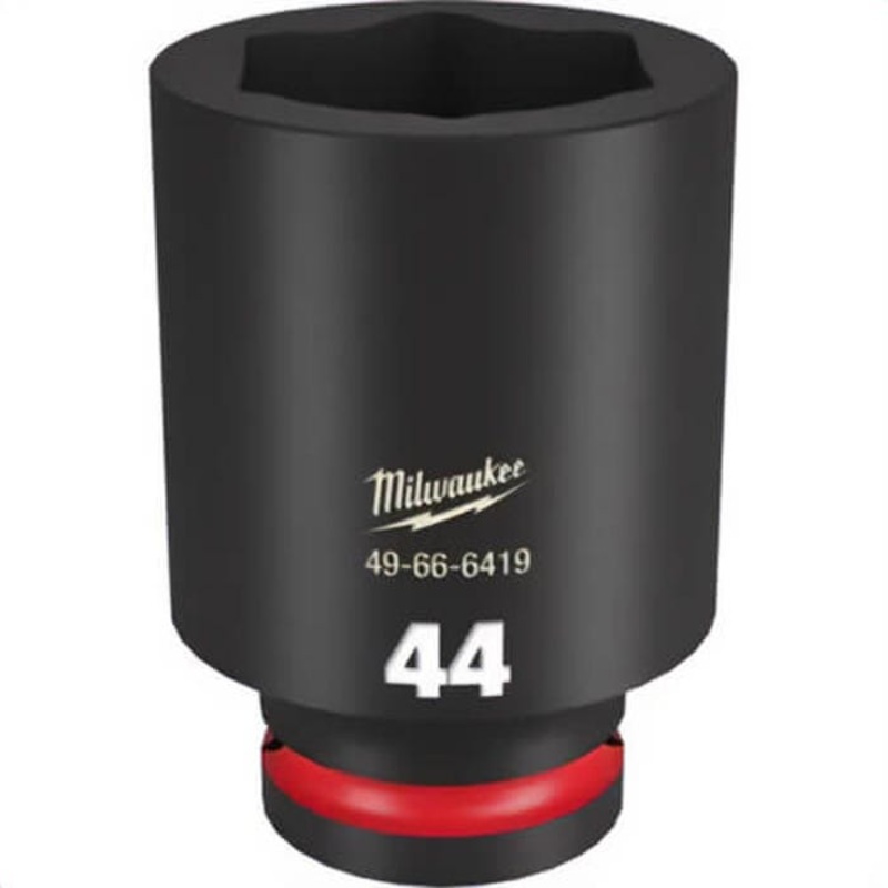 Milwaukee 49-66-6419 ShockWave Impact Duty Socket, 3/4 in Hex Drive, 44 mm Deep Socket, 6 Points