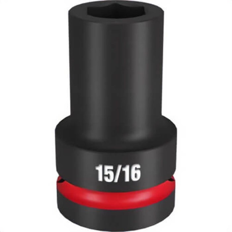 Milwaukee 49-66-6503 ShockWave Impact Duty Socket, 1 in Hex Drive, 15/16 in Deep Socket, 6 Points