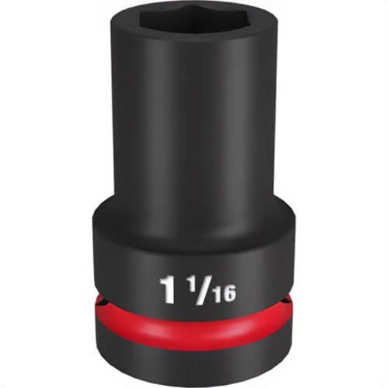 Milwaukee 49-66-6505 ShockWave Impact Duty Socket, 1 in Hex Drive, 1-1/16 in Deep Socket, 6 Points