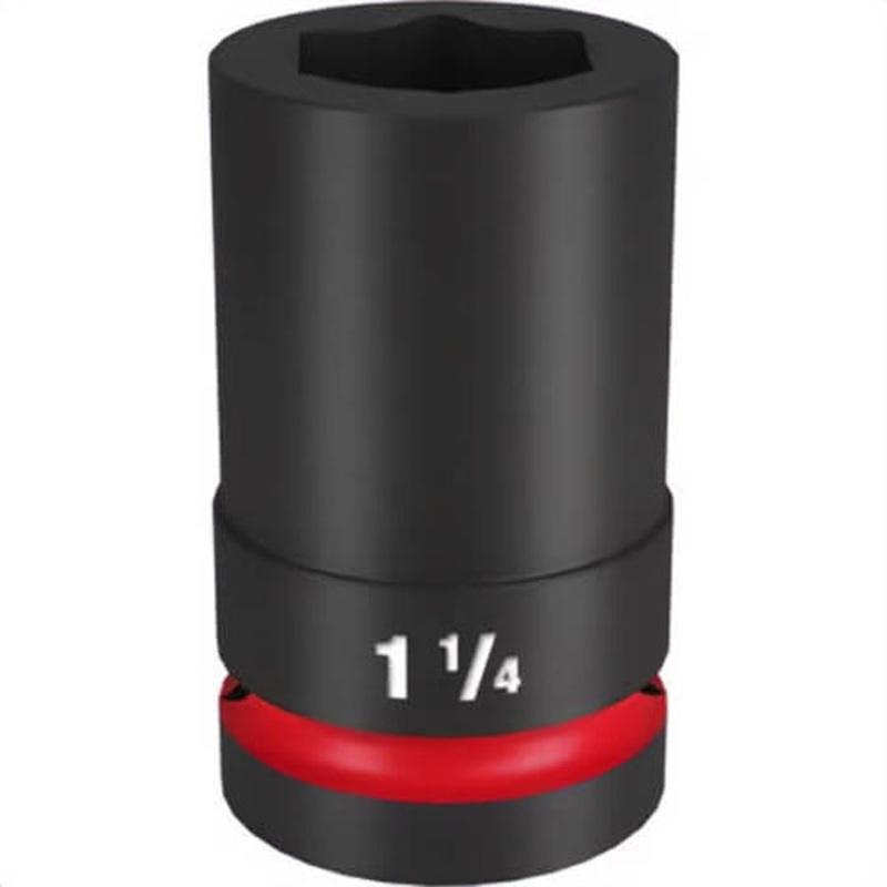 Milwaukee 49-66-6508 ShockWave Impact Duty Socket, 1 in Hex Drive, 1-1/4 in Deep Socket, 6 Points