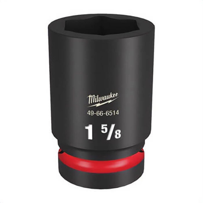 Milwaukee 49-66-6514 ShockWave Impact Duty Socket, 1 in Hex Drive, 1-5/8 in Deep Socket, 6 Points