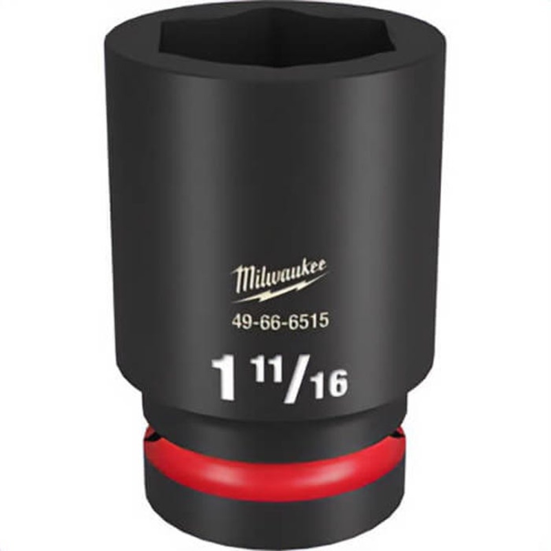 Milwaukee 49-66-6515 ShockWave Impact Duty Socket, 1 in Hex Drive, 1-11/16 in Deep Socket, 6 Points