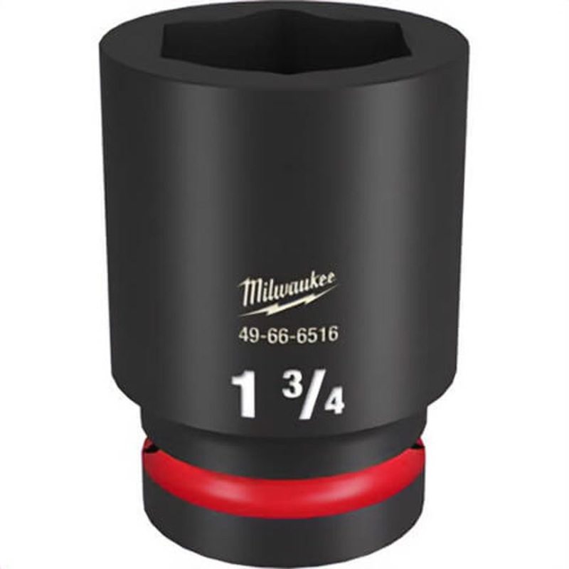 Milwaukee 49-66-6516 ShockWave Impact Duty Socket, 1 in Hex Drive, 1-3/4 in Deep Socket, 6 Points