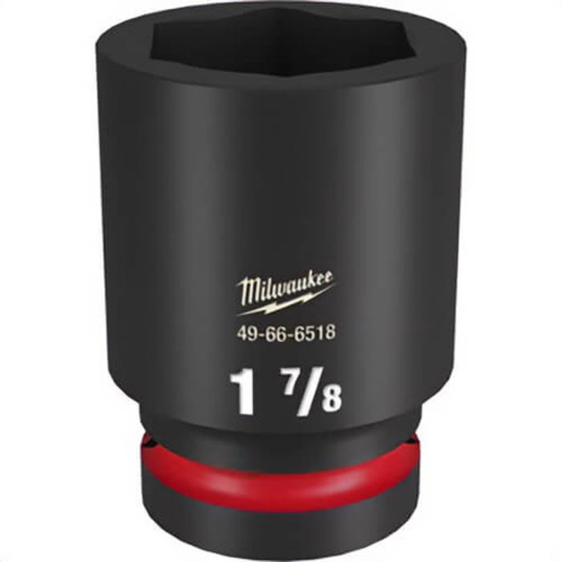Milwaukee 49-66-6518 ShockWave Impact Duty Socket, 1 in Hex Drive, 1-7/8 in Deep Socket, 6 Points