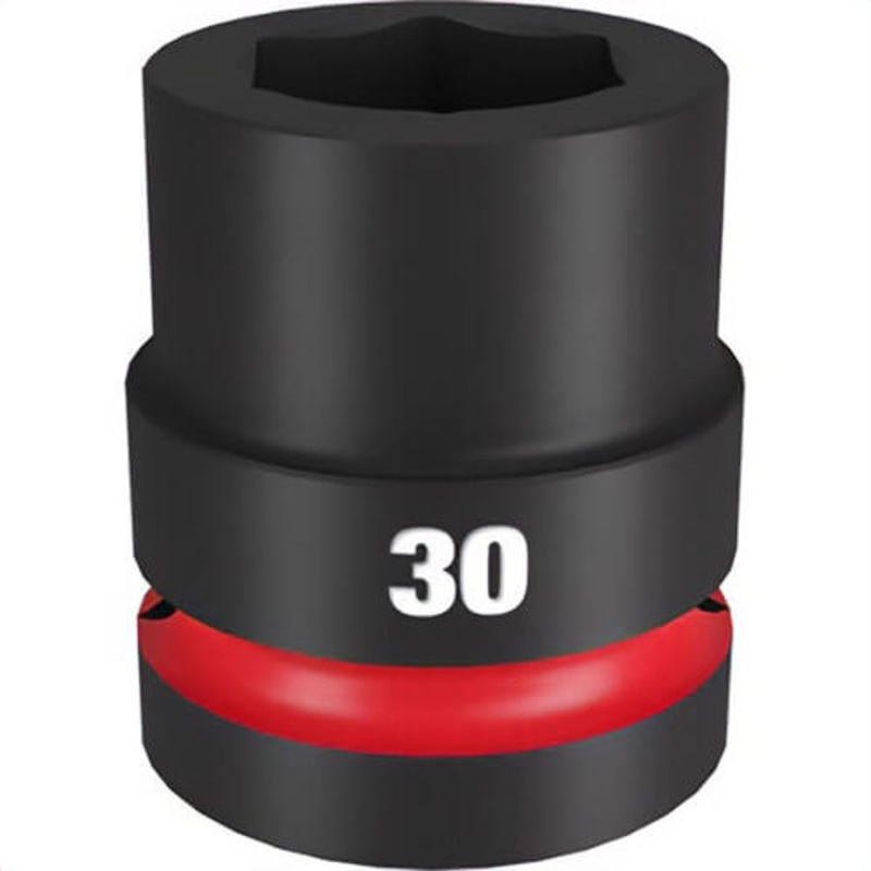 Milwaukee 49-66-6595 ShockWave Impact Duty Socket, 1 in Hex Drive, 30 mm Standard Socket, 6 Points