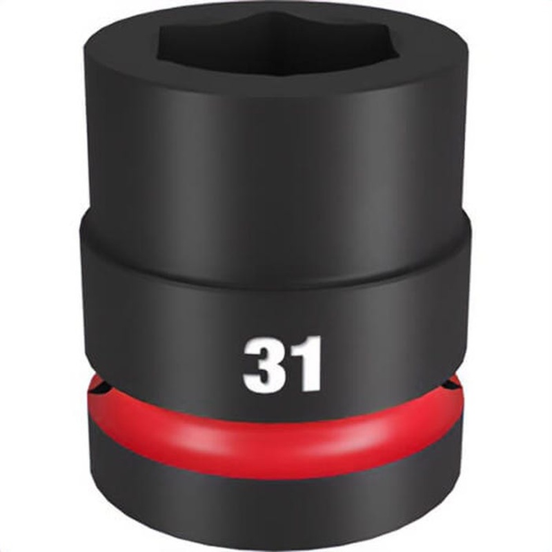 Milwaukee 49-66-6596 ShockWave Impact Duty Socket, 1 in Hex Drive, 31 mm Standard Socket, 6 Points
