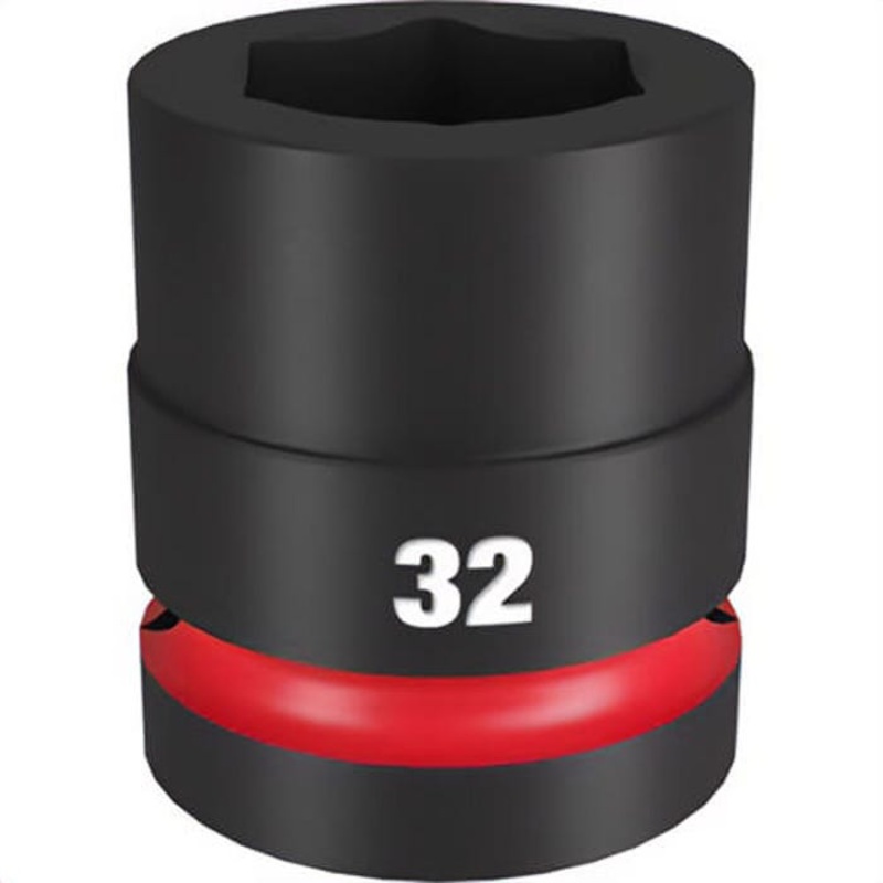 Milwaukee 49-66-6597 ShockWave Impact Duty Socket, 1 in Hex Drive, 32 mm Standard Socket, 6 Points