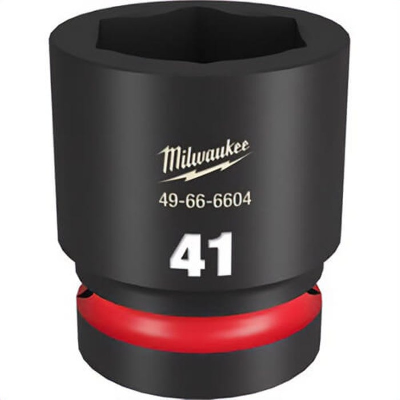 Milwaukee 49-66-6604 ShockWave Impact Duty Socket, 1 in Hex Drive, 41 mm Standard Socket, 6 Points