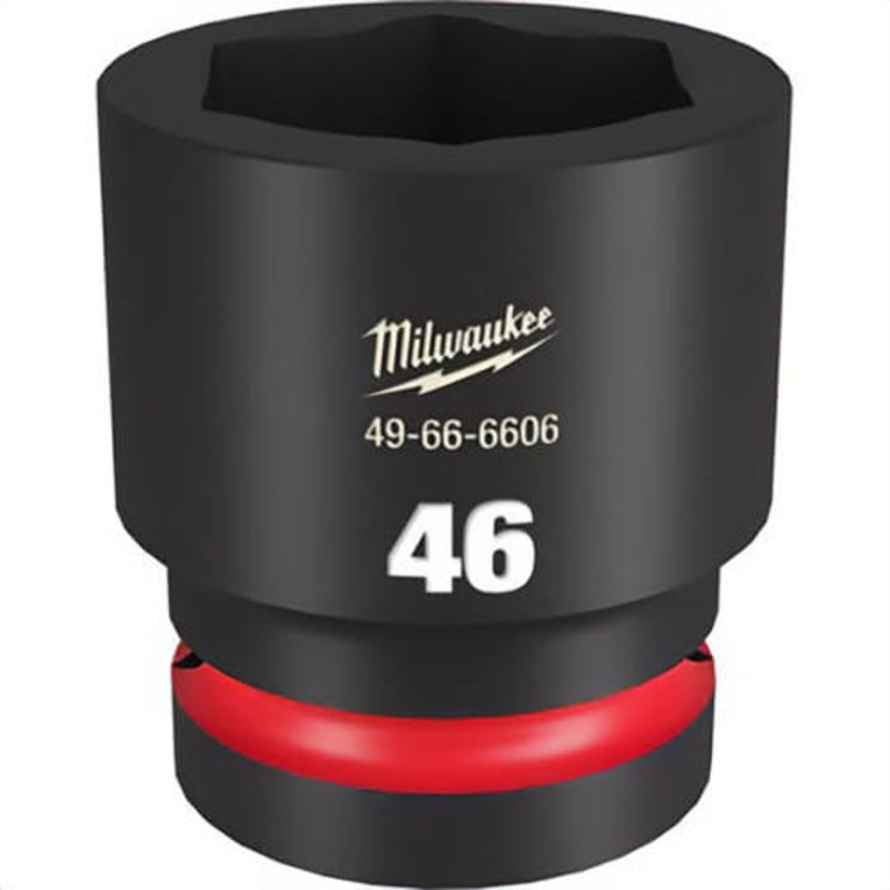 Milwaukee 49-66-6606 ShockWave Impact Duty Socket, 1 in Hex Drive, 46 mm Standard Socket, 6 Points