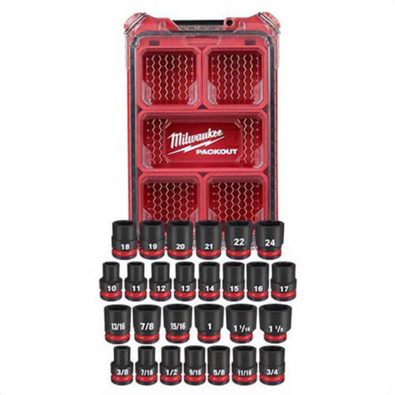 Milwaukee 49-66-6804 49-66 Socket Packout Set, 6 Points, 27 pc