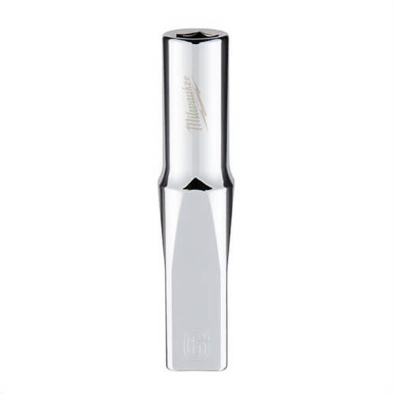 Milwaukee 45-34-9044 Deep Socket, 1/4 in, 6 mm, 6 Points, Polished Chrome