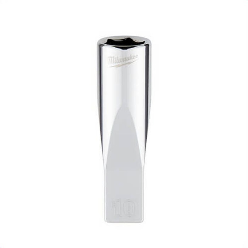Milwaukee 45-34-9048 Deep Socket, 1/4 in, 10 mm, 6 Points, Polished Chrome