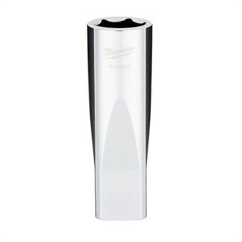 Milwaukee 45-34-9142 Deep Socket with Four Flat Sides, 1/2 in, 18 mm, 6 Points