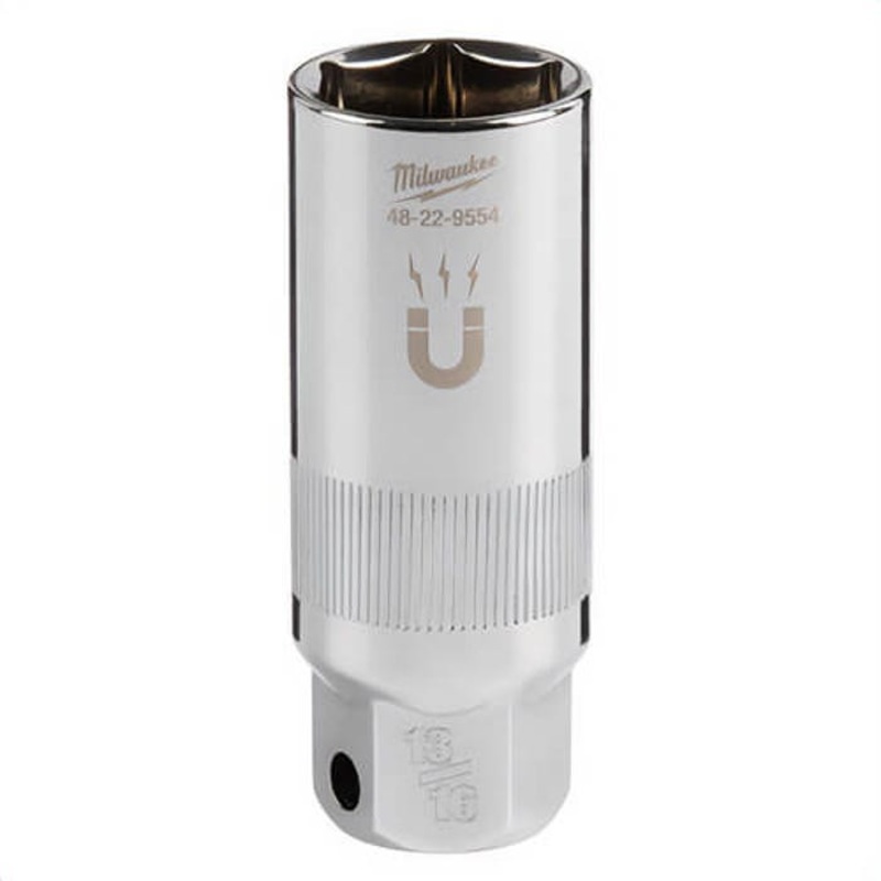 Milwaukee 48-22-9554 Plug Socket, 3/8 in Drive, 13/16 in Deep Socket, 6 Points