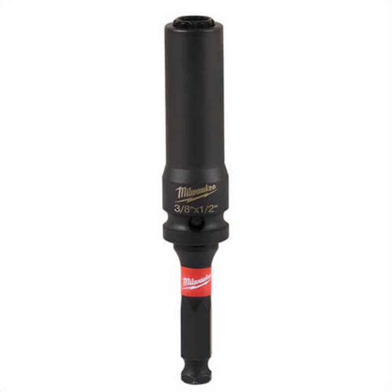 Milwaukee 49-66-5119 ShockWave Lineman 2-in-1 Socket, 1/2 in Hex x Square Drive, 3/8 x 1/2 in, 12 Points