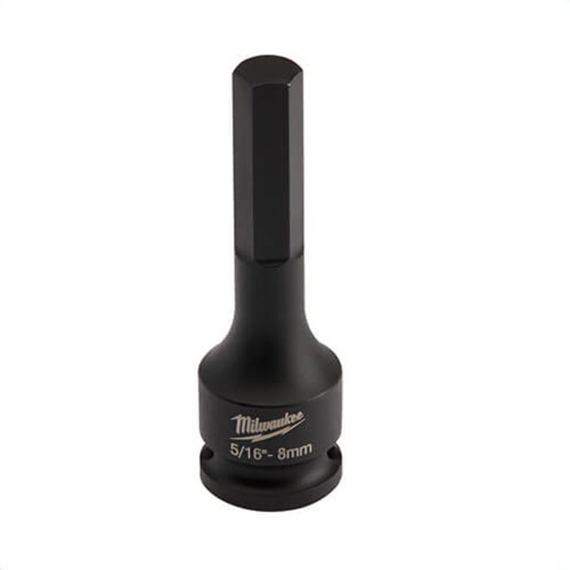 Milwaukee 49-66-5151 ShockWave Lineman's Hex Bit Socket, 5/16 in Square Drive, 3/8 in