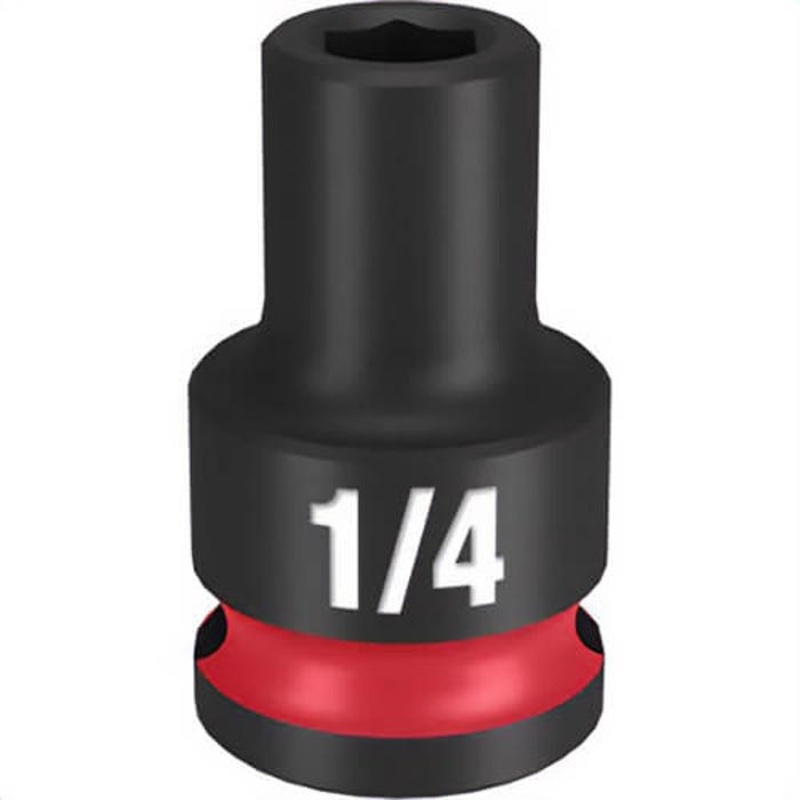 Milwaukee 49-66-6100 ShockWave Impact Duty Socket, 3/8 in Hex Drive, 1/4 in Standard Socket, 6 Points